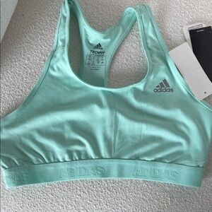 adidas Mint Green Racerback Sports Bra nwt